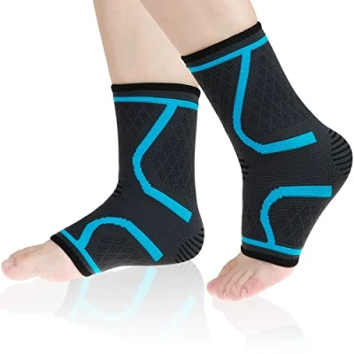 Image of Molsdon Ankle Support Brace 1 PAIR, Plantar Fasciitis Socks, Compression Foot Sleeves for Sports Arthritis Pain Relief, Sprained Supports Men and Women