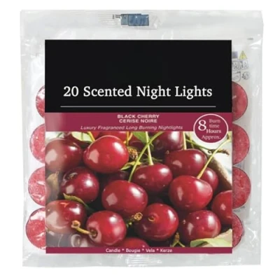 Image of PHG Fresh Scented Tealight Candles with 8 Hour Burn Time Long Lasting Candle Set Fancy for Home Decoration Quality (Black Cherry)