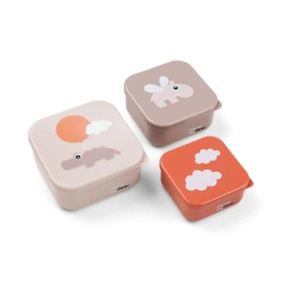Image of Done by Deer Happy Clouds Snack Box Set of 3 Pink