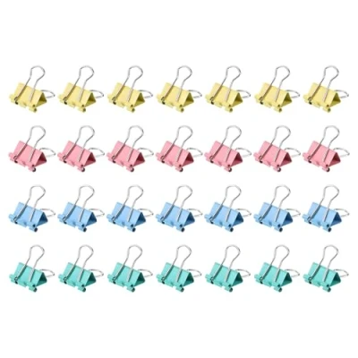 Image of M&amp;G Binder Clips 15mm/0.6 Inch, 60 Pcs Small Paper Clip Bag Pocket Office Supplies for Organizing Documents and Papers, Mix Colors