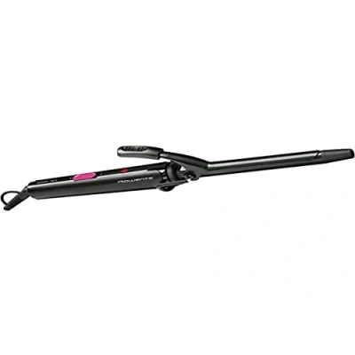 Image of Rowenta Curling Tongs CF2133 16 mm 25 W Ceramic Coating Temperature 180 C Heating Indicator Cold Tip and Handle Black Fuchsia