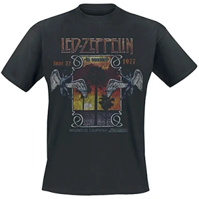 Image of Paradiso Clothing LED Zeppelin Print Tshirt, Women&#039;s, Size: Large, Black