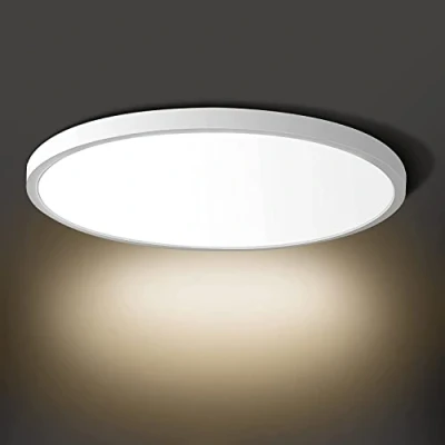 Image of 12inch LED Round Ceiling Light Fixture, 4000K Nature White 24W(240W Equiv) Flat Modern Lighting, 3200LM Flush Mount Lamp for Bathroom Porch, Kitchen, Bedroom, Living Room, Hallway
