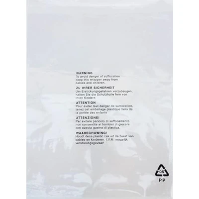 Image of 6.5&quot; x 9&quot; / 165 230mm Self Seal Poly Bags Clear Cello Treat Plastic Polypropylene (OPP) Cellophane Strong Garment with Warning (100)