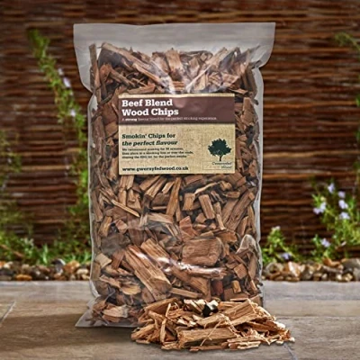 Image of Beef BBQ Smoking/Smoker Wood Chips 3 Litre (24 Great Flavours available 100% Natural with nothing added) (Beef Chip Blend)