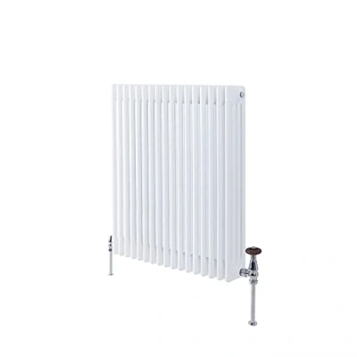 Image of Milano Windsor White Cast Iron Style Horizontal Four Column Radiator 750mm x 785mm