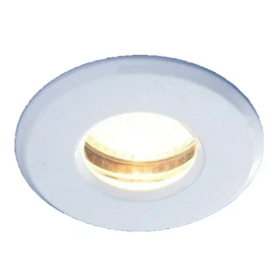 Image of Hib LED Shower Bathroom Spotlight IP65 Waterproof 100 Minute Fire Rated Ceiling (Chrome, 1 Light)