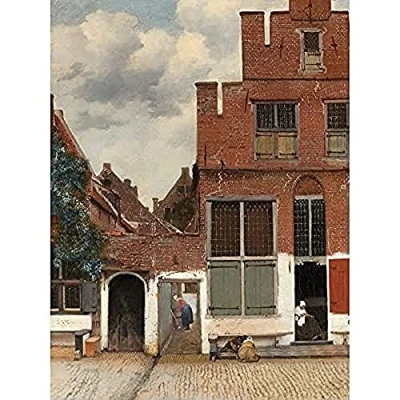 Image of Johannes Vermeer Gezicht Op Huizen In Delft Art Print Canvas Premium Wall Decor Poster Mural