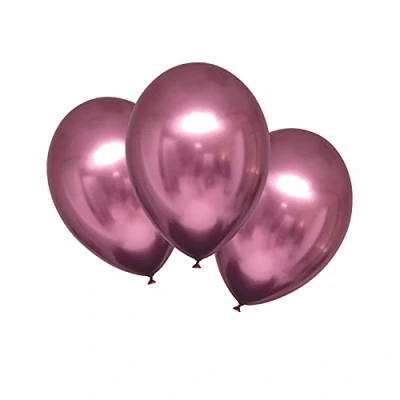 Image of Amscan 9907178 Flamingo Pink Satin Luxe 11 Inch Latex Balloons 6 Pack