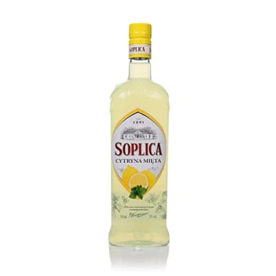 Image of SOPLICA Polish Lemon &amp; Mint Vodka Natural Ingredients For Shots Cocktails 28% Alcohol 500 ml