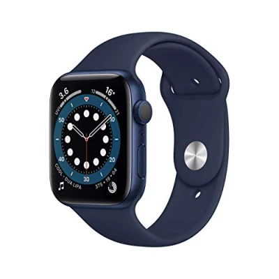 Image of Apple Watch Series 6 (GPS, 44MM) Blue Aluminium Case with Deep Navy Sport Band (Renewed)