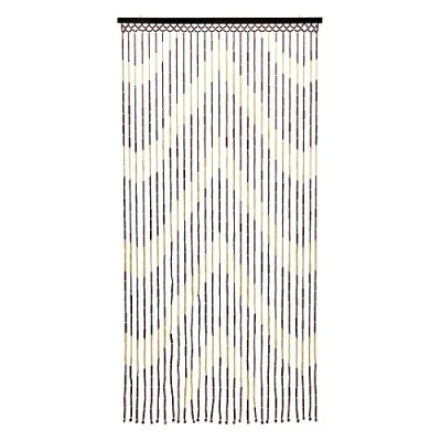 Image of JVL Provence Hanging Wooden Beaded Door, Arrows Curtain Screen, 90cm x 180cm Approx, Multi, 90