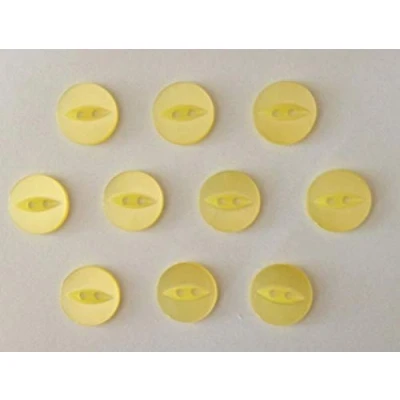 Image of HolmeCraft pack of 20 large lemon fisheye fashion baby buttons 19mm wide