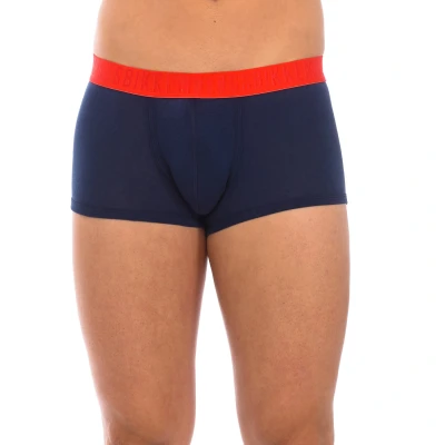 Image of Bikkembergs Pack 2 Mens Anatomical Front Fashion Tape Boxers BKK1UTR04BI Blue Cotton Size X Large