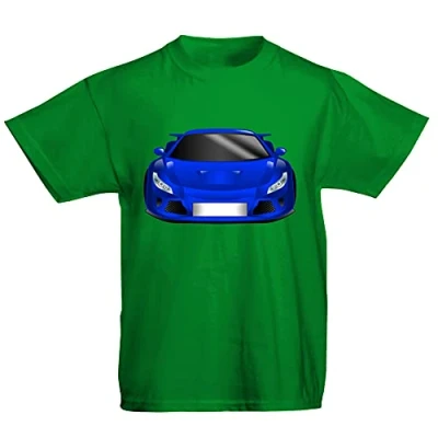 Image of Flip Kids Childrens Racing Car T Shirt Green Age 9 11