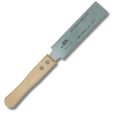 Image of SUIZAN Japanese Pull Saw Ryoba 150mm Replaceable Small Hand Flexible Flush Cut Trim for Hardwood and Softwood Woodworking Tools