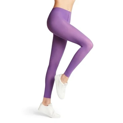 Image of FALKE Women&#039;s Pure Matt 50 DEN W LE Semi Opaque Plain 1 Pair Leggings, Purple (Pink Iris 8943) New eco Friendly, S M