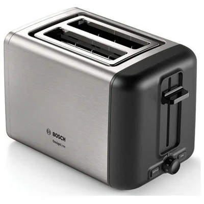 Image of Bosch TAT3P420GB Design Line Compact 2 Slice Toaster Stainless Steel