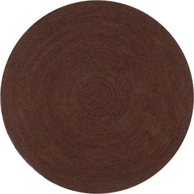 Image of vidaXL Handmade Rug Jute Round 150 cm Brown