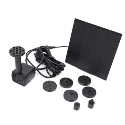 Image of Solar Fountain Pump, MASO Panel Pond Pump Water Feature 7V 1.2W 200L/H