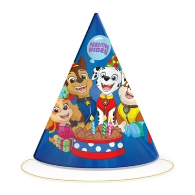 Image of BeenSmile, PAW PATROL Hats, Cardboard Children&#039;s Birthday Decoration, Party 6 Pcs.