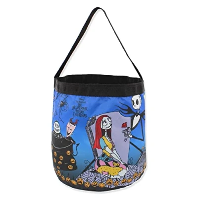 Image of Disney The Nightmare Before Christmas Collapsible Basket Bucket Toy Storage Tote Bag