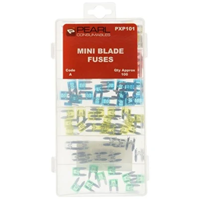Image of Pearl Automotive PXP101 Assorted Auto Mini Blade Fuses, 100 Pieces