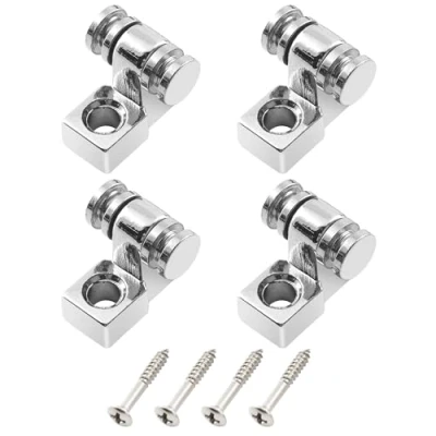 Image of Musiclily Guitar Roller String Trees Guides Retainers for Strat Tele Style Electric Guitar, Chrome(4 Pieces)