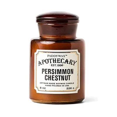 Image of Paddywax Apothecary Artisan Hand Poured Scented Candle, 8 Ounce, Persimmon Chestnut