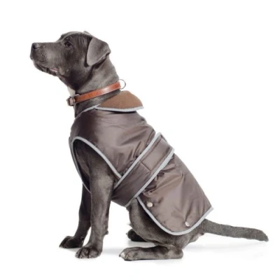 Image of Ancol Muddy Paws All Weather Stormguard Coat . Chocolate.Size Medium ( length 40cm, girth 40 64 cm)