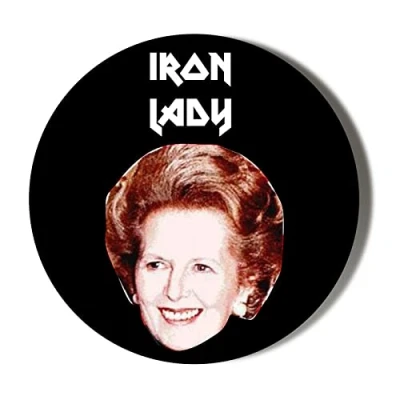 Image of MRS THATCHER IRON LADY BLACK BACKGROUND 45mm Medium Fridge Magnet