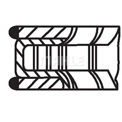 Image of 2710300324, A2710300324 Piston Ring Kit MAHLE ORIGINAL 001 RS 00163 0N0 82,0mm MERCEDES BENZ: C Class Saloon, E Saloon