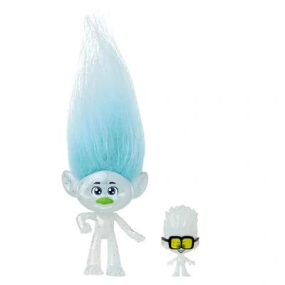 Image of Mattel Trolls Band Together Guy Diamond Small Doll with Removable Outfit, Plush Hair &amp; Tiny Figure, HNF09