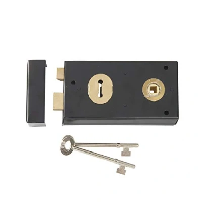 Image of Yale Locks P401GRY Rim Lock 138 x 76mm Black Finish (Visi Pack)