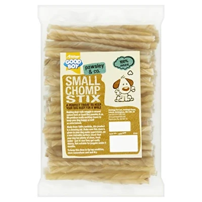 Image of Good Boy Small Rawhide Chomp Sticks Dog Chews Made From 100 Percent Natural Hide Pack of Treats