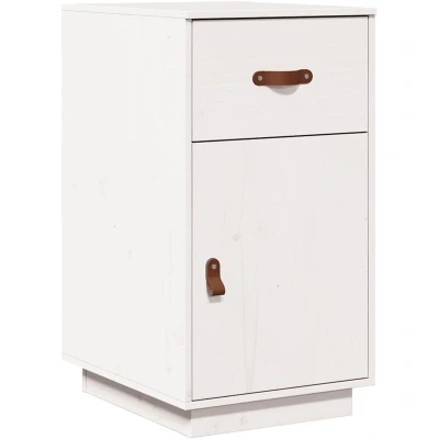 Image of vidaXL Desk Cabinet White 40x50x75 cm Solid Wood Pine