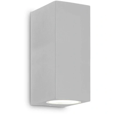 Image of Ideal Lux Lighting Up 2 Light Outdoor Down Wall Lamp Grey IP44