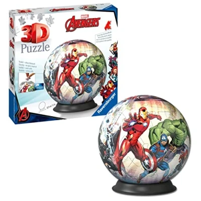 Image of Ravensburger Marvel Avengers 3D Jigsaw Puzzle for Kids Age 6 Years Up 72 Pieces No Glue Required, Blue