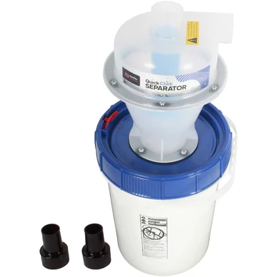 Image of Cen Tec Systems Quick Click Dust Collection Cyclone Separator Kit with 19l Plastic Bin for Workshop, Woodworking, Fine and Debris Vacuum Extractor Filtration