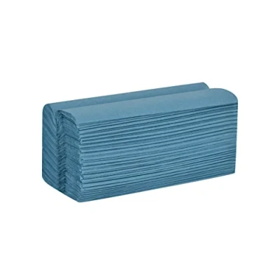 Image of Interfold Z Fold Paper Hand Towels Blue 1 Ply CarebyMail Healthcare (12 Sleeves 3000 Towels)