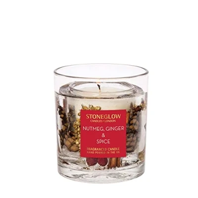 Image of Seasonal Collection Nutmeg, Ginger &amp; Spice Natural Wax Scented Candle Gel Tumbler