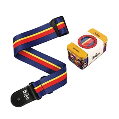 Image of D&#039;Addario Accessories Beatles Guitar Strap Electric Strap, Acoustic &amp; Bass Yellow Submarine 50th Anniversary John