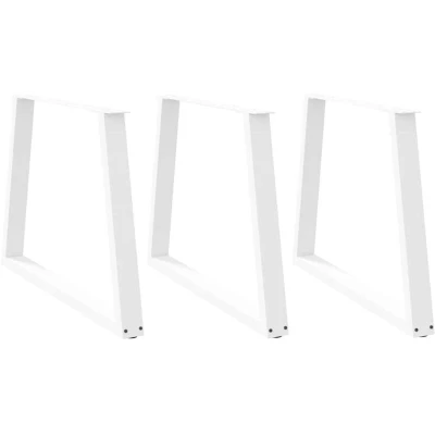 Image of vidaXL Dining Table Legs V Shape 3 pcs White 100x(72 73.3) cm Steel
