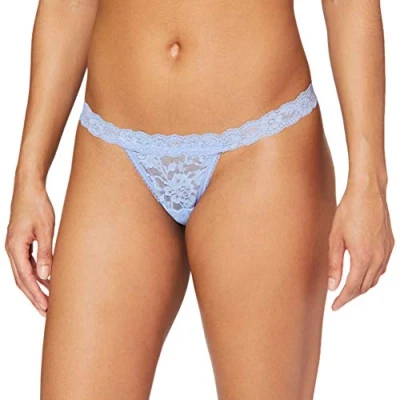 Image of Sylvie Flirty Lingerie Women&#039;s Abby String, Blue, One Size