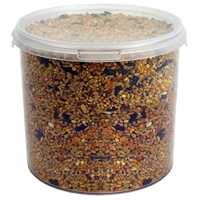 Image of GardenersDream Simply Nutritious Wild Bird Food Mix Husk Free Garden Seed Contains Black Sunflower, Wheat and Small Seeds Natural Feed Mixture Protein Rich Balanced Vitamin Recipe (5L Tub)