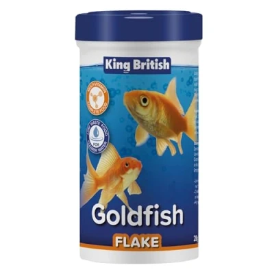 Image of King British Goldfish Flake 28g Multi Vitamin Complete Food Clear Water Formula Natural Ingredients For &amp; Other Cold Fish