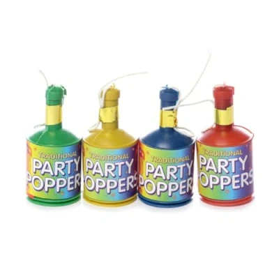 Image of Pack of 20 Multicolour Party Popper Fun and Easy to Use, Perfect for Parties, New Years Eve all Celebrations Special Occasions