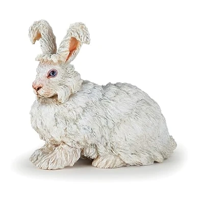 Image of Papo FARMYARD FRIENDS Animals Figurine, Solid, 51172 Angora Rabbit, Multicolour