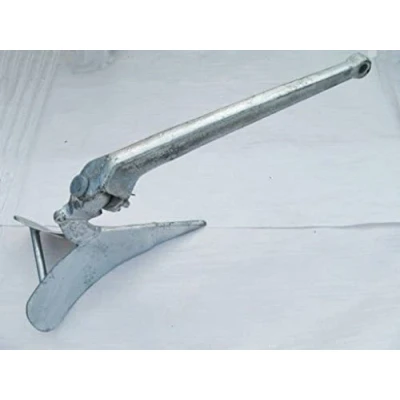 Image of Secure Fix Direct Galvanised Steel Hinged Plough Anchor 5KG 35KG (Delta Style Yacht Boat Marine Sea) (12KG)