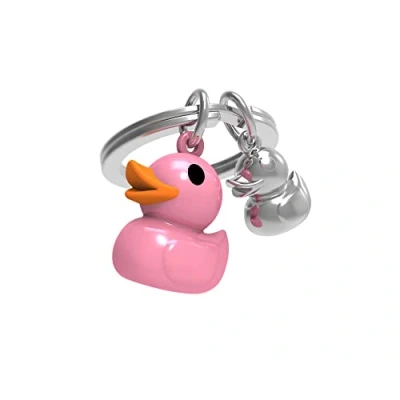 Image of O meta[l]morphose METALMORPHOSE MTM925 04 Key Ring Duck Light Pink Silver One size Waist Unique, Pink, Silver, standard